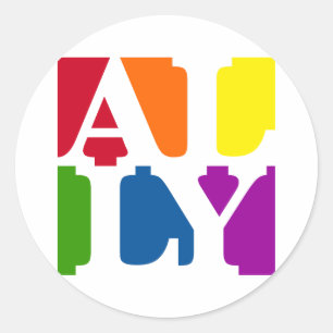 Ally Pop Ronde Witte Sticker