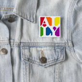 Ally Pop Square White Button (In situ)