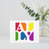 Ally Pop White Briefkaart (Staand voorkant)