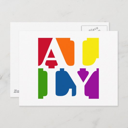 Ally Pop White Briefkaart (Voorkant / Achterkant)