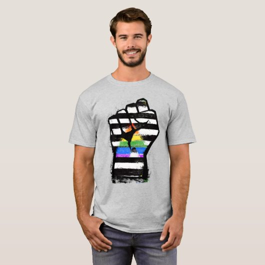 Ally Pride Fist T-Shirt (Voorkant volledig)