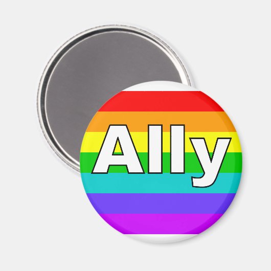 Ally Pride Flag Magneet (Voorkant / Achterkant)