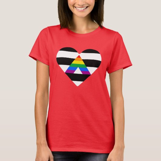 Ally Pride Heart T-shirt (Voorkant)