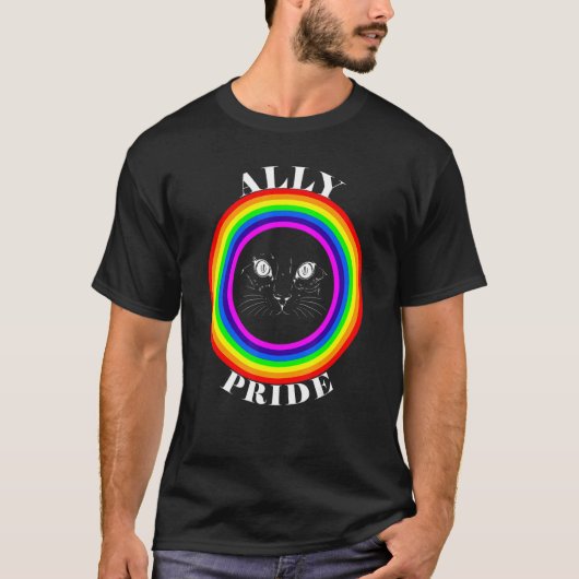 Ally Pride LGBTQ Equality Rainbow Lesbian Gay Tran T-shirt (Voorkant)