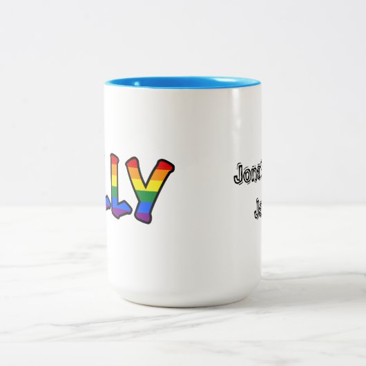 Ally Pride Mok: Levendige kleuren & Koffiegekken Tweekleurige Koffiemok (Center)