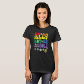 Ally Pride Rainbow  Retro Groovy LGBTQ Say Gay T-shirt (Voorkant volledig)