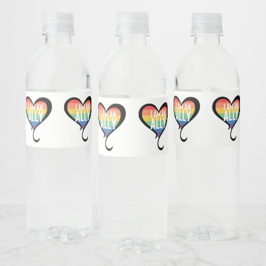 Ally Pride Rainbow Waterfles Etiket (Flessen)