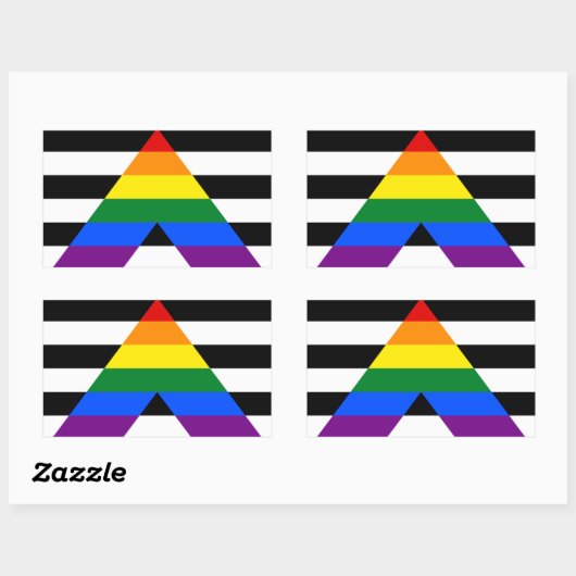 Ally Pride Rectangle Sticker (Vel)