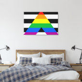 Ally Pride-vlag Canvas Afdruk (Insitu (Slaapkamer))
