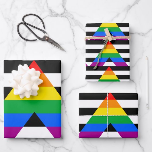 Ally Pride-vlag Inpakpapier Vel (Voorkant)