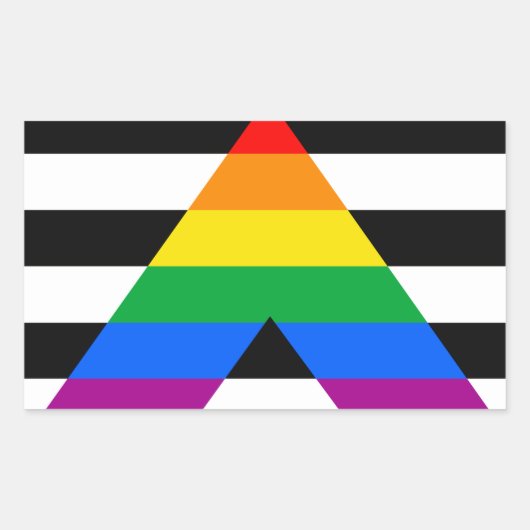 Ally Pride-vlag Rechthoekige Sticker (Voorkant)