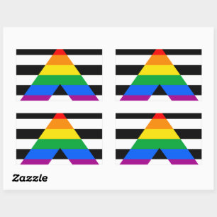 Ally Pride Vlag Rechthoekige Sticker