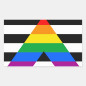 Ally Pride Vlag Rechthoekige Sticker (Voorkant)