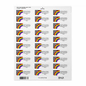 Ally Pride Vlag Regenboog Etiket (Full Sheet)
