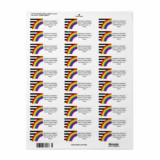 Ally Pride Vlag Regenboog Etiket (Full Sheet)
