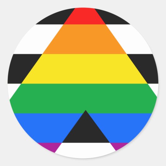 Ally Pride-vlag Ronde Sticker (Voorkant)