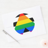 Ally Pride-vlag Ronde Sticker (Envelop)