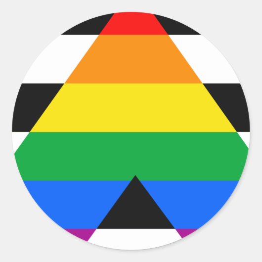 Ally Pride-vlag Ronde Sticker (Voorkant)