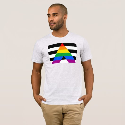 Ally Pride Vlag T-shirt (Voorkant volledig)