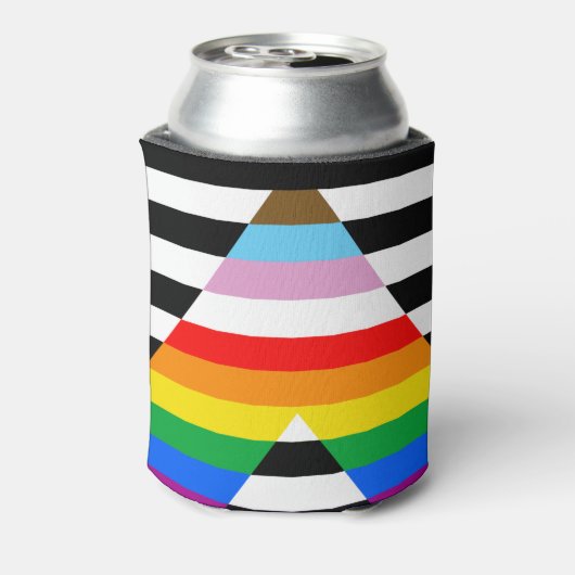 Ally Progress Pride Flag Blikjeskoeler (Blikje Achterkant)