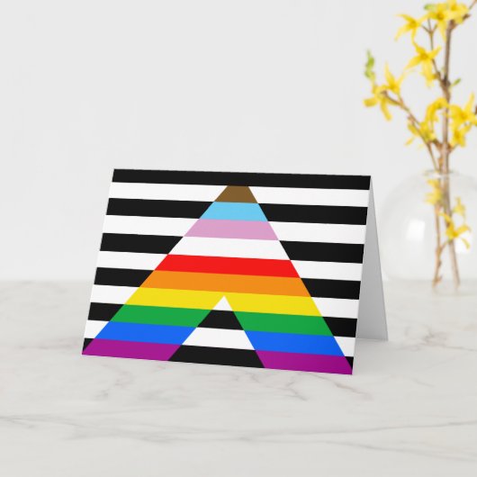 Ally Progress Pride Flag Kaart (Gele Bloem)