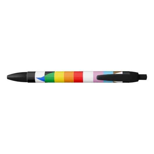 Ally Progress Pride Flag Zwarte Inkt Pen (Achterkant)