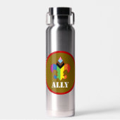 Ally Progress Pride Fleur-de-Lis-waterfles Waterfles (Voorkant)