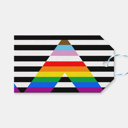 Ally Progress Pride Vlag Cadeaulabel (Voorkant (Horizontaal))