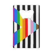 Ally Progress Pride Vlag Creditkaart Flessenopener (Achterkant)