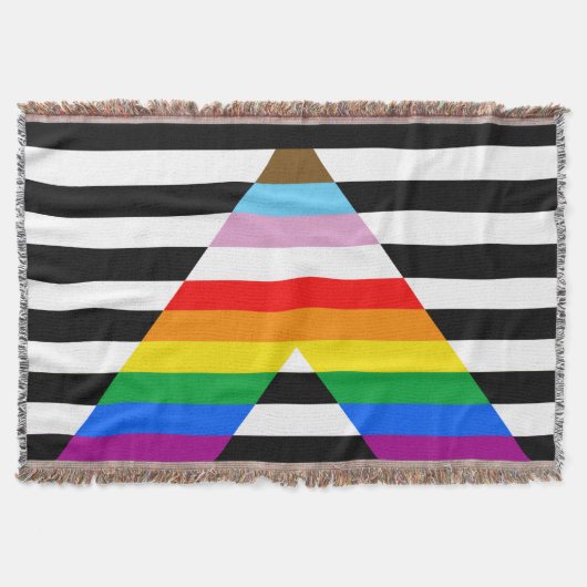 Ally Progress Pride Vlag Deken (Voorkant)