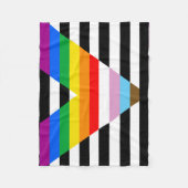 Ally Progress Pride Vlag Fleece Deken (Voorkant)