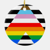 Ally Progress Pride Vlag Keramisch Ornament (Achterkant)