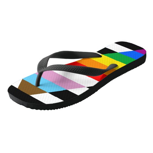 Ally Progress Pride Vlag Teenslippers (Schuin)