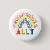 Ally Rainbow-knop Ronde Button 3,2 Cm (Voorkant)