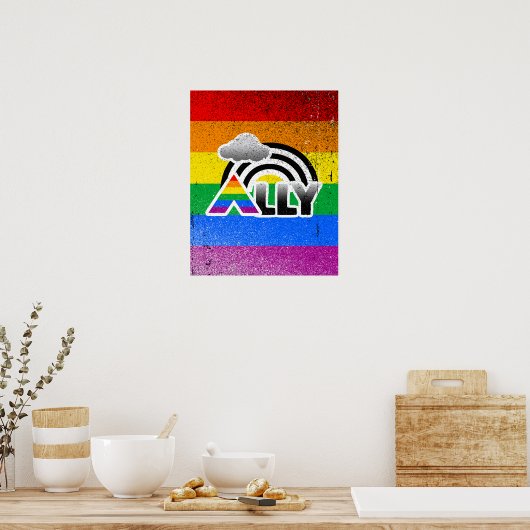 ALLY RAINBOW -.png Poster (Keuken)