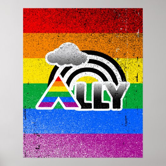 ALLY RAINBOW -.png Poster (Voorkant)