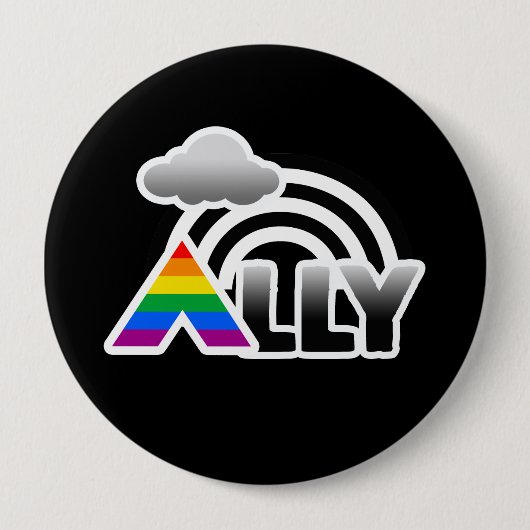 ALLY RAINBOW -.png Ronde Button 4,0 Cm (Voorkant)