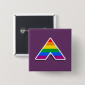 ALLY SYMBOL 3D VIERKANTE BUTTON 5,1 CM (Voorkant /achterkant)