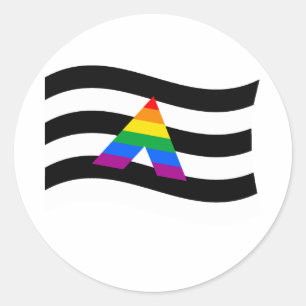 ALLY VLAG ZWAAIEN RONDE STICKER