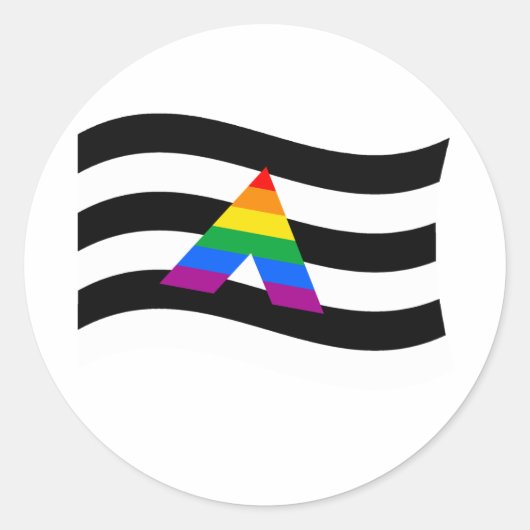 ALLY VLAG ZWAAIEN RONDE STICKER (Voorkant)