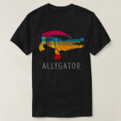 Allygator LGBT Ally Rainbow Flag Alligator Pride L T-shirt (Design voorkant)