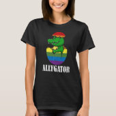 Allygator LGBT Pride Flag Eggshell Alligator LGBTQ T-shirt (Voorkant)