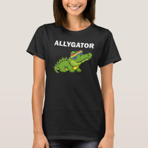 Allygator Straight Alligator LGBTQ+ Gay Suppo T-shirt