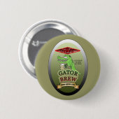 Ally's Gator Brew Ronde Button 5,7 Cm (Voorkant /achterkant)