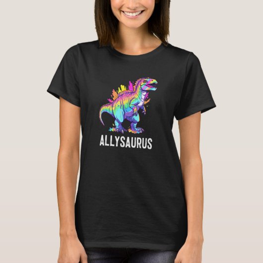 Allysaurus Dinosaur Funny Dino Rainbow Equality LG T-shirt (Voorkant)
