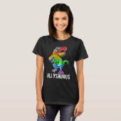 Allysaurus Lgbt Dinosaur Rainbow Pride Flag Gay Pr T-shirt (Voorkant volledig)