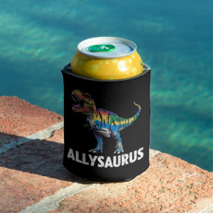 Allysaurus LGBT Dinosaur Regenboog Vlag Ally LGBT Blikjeskoeler