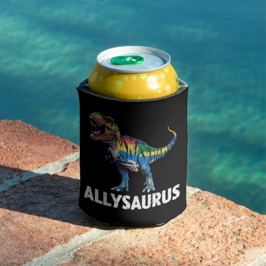 Allysaurus LGBT Dinosaurus Regenboog Vlag Ally LGB Blikjeskoeler (Insitu Zwembad)