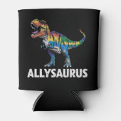 Allysaurus LGBT Dinosaurus Regenboog Vlag Ally LGB Blikjeskoeler (Voorkant)