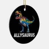 Allysaurus LGBT Dinosaurus Regenboog Vlag Ally LGB Keramisch Ornament (Rechts)